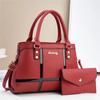 Bolsa Feminina de Grande Capacidade com Textura, Moda Costurada, Atmosférica, Simples, Bolsa de Mão, Bolsa Feminina, Bolsa Ombro/Transversal que Combina com Tudo