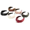 Diadema de Cuero Sintético de Borde Ancho Transfronteriza Amazon Accesorio para el Cabello Nududo Versátil para el Trayecto Diaria Diadema Nududa Verde
