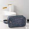 Bolsa de cosméticos portátil Advanced Sense de grande capacidade seca e úmida Armazenamento separado Bolsa À prova d'água para viagens ao ar livre PU Bolsa de higiene masculina