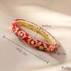 Pulsera de cloisonné especial de Beijing estilo étnico retro esmalte abierto color moda pulsera rosa para mujeres