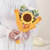 Produto Acabado Girassol Tricotado à Mão, Buquê de Fios para o Dia do Professor, Presente de Lembrança, Flores Artificiais Tecidas Simuladas Atacado