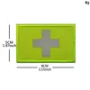 Emblema da Cruz Vermelha Patch de Primeiros Socorros Médicos Ir Refletivo Gravado a Laser Patch de Tecido Bordado Bandeira Suíça Patch de Velcro