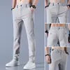 Pantalones Finos de Seda de Hielo de Verano de Moda para Hombre, Pantalones Casuales de Secado Rápido, Venta al por Mayor Transfronteriza Pantalones Largos de Estilo Coreano para Hombre