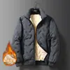 Ropa de Algodón para Recoger Pelusas Hombres Otoño e Invierno Cachemir A prueba de Frío Engrosada Cardigan Traje Exterior Moda Suelto Ropa Superior