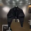 Camisa de Manga Longa Irregular com Lapela Bolha Outono 2025 com Design de Gravata, Camisa Solta de Moda de Rua de Nicho