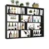 Estante de Vino de Pared, Gabinete de Vino Sencillo, Estante de Vino de Pared para Restaurante de Múltiples Niveles, Gabinete Colgante Creativo para Hotel, Estante de Almacenamiento, Estantería