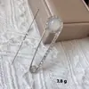 Alfiler de Seguridad con Tachuelas de Diamante para Ropa, Broche Versátil Anti-Exposición, Broche de Letra, Alfiler de Seguridad Grande con Pedrería para Cárdigan de Mujer