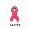Insignia Metálica Rosa y Azul con Cinta de Lazo, Pegatina para Teléfono, Broche de Concienciación sobre el Cáncer de Mama, Regalo de Caridad en Stock