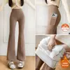 Pantalones de yoga acampanados de doble bolsillo, de cintura alta, control de abdomen, levanta glúteos, pantalones de campana de tiburón para mujer, pantalones deportivos de running talla grande