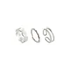 Conjunto Popular Minimalista de Tres Anillos Estilo Coreano para Mujer, Lujo Ligero Nicho Gama Alta Banda Lisa Anillo Dedo Índice Venta al por Mayor