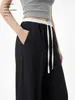 Pantalones de traje personalizados para hombre alto talla extra, de seda de hielo, contraste blanco y negro, corte estrecho, diseño transfronterizo y patronaje de fábrica de ropa de muestra