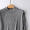 Otoño e Invierno Nuevo Suéter para Hombre Manga Larga Casual Cuello Set Suéter de Cuello Alto con Media Cremallera Moda Estilo Chanel