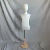 Adereços de Modelo Infantil, Manequim de Meio Corpo Coberto com Tecido, Alfinetável, para Exibição em Loja de Roupas Infantis, Manequim de Corte de Vestuário, Espuma