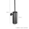 Portacepillo de Inodoro Gris Metalizado, Antiolor Acero Inoxidable 304 Montado en Pared Cepillo de Limpieza para Baño, Tipo Montado en Pared