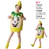 Disfraz de Performance de Frutas para Niños Arándano Melocotón Pitahaya Personaje de Cosplay Mangostán Plátano Uva