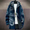 Cardigan con capucha y cremallera suelta para hombre, chaqueta de algodón, 3D digital, sin riesgos, nuevo, independiente de Temu, para hacer tú mismo con imágenes