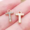Kc Ponto Dourado Diamante 26 Letras Inglesas Liga de Zinco Pingente DIY Brincos Artesanais Pulseira Colar Acessórios de Joia