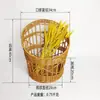 Cesta para Churros de Mimbre Sintético al por Mayor Bolsa para Pan Francés Cesta de Almacenamiento para Baguette Exhibidor de Baguettes para Hornear