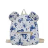 Bolso Cubo Casual Personalizado Estilo Coreano para Mujer Verano 2026 Nicho Nuevo Moda Estilo Académico Mochila con Estampado de Mariposas