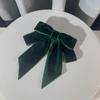 Broche de Veludo Liso em Forma de Laço Estilo Universitário Coreano para Mulheres, Acessório para Decote, Gravata Borboleta para Evitar Exposição