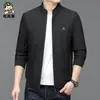 Chaqueta de Padre de mediana edad Moda Casual de Negocios Chaqueta con Cuello Alto Chaqueta para Hombres de mediana edad Nuevo Top de Primavera y Otoño