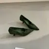 Tres Alturas~Nuevos Tacones Altos Retro de Gamuza Puntiagudos con Corte en V para Mujer, Zapatos de Salón Versátiles para el Trabajo, Estilizados, de Boca Baja, con Temperamento