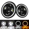 Faróis de LED para Carro Transfronteiriços 6 LEDs 7 polegadas Faróis para Wrangler Harley Motocicleta Modificados LED de Feixe Alto e Baixo