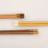 Utensilios de Cocina Palillos Creativos Doble Empalmados Vajilla Japonesa Juego Empalmado de Nogal Negro y Madera de Cerezo Palillos de Madera