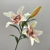 Flores de lírio artificiais, arranjos de flores falsas, decoração de casa, decorações para sala de estar, arranjos florais de casamento, enfeites de lírio perfumados, flores decorativas