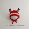 Gorro de Lana para Bebé Otoño e Invierno Estilo Occidental Retro Rojo Festivo Año Nuevo Gorro de Punto Gorro Caliente para Bebé Recién Nacido Invierno