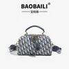 2026 Nuevo Popular Bolso de Hombro con Letras para Transmisión en Vivo Bolso Boston Cruzado al por Mayor Bolso Almohada con Forma de D con Monograma