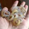 Anillo de ágata cuadrada natural de lichi congelado para correr accesorios de hielo a través de calcedonia blanca texto juego de pulsera accesorios materiales para abalorios DIY
