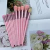 Brocha de maquillaje de belleza para las cuatro estaciones, color verde, cerdas suaves, 13 rubores, sombras de ojos, corrector, base, polvos, iluminador