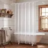 Cortina de Ducha Transparente Impermeable y Antimoho de PEVA Engrosado con Separación Húmeda y Seca para Baño y WC, Succión Magnética, Sin Taladro