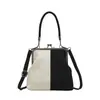 Estilo Chino Retro Nueva Moda Bolso de Mano para Mujer Versátil Elegante con Cierre de Pinza Bolso Cruzado para Viajes Cotidianos Estilo Británico Bolso de Hombro Sencillo