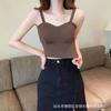 Nuevo estilo de ropa interior de seda de hielo con hombros anchos y espalda descubierta para mujer, chaleco pequeño con tirantes para el pecho, ropa exterior deportiva, top de tubo transpirable y sin marcas.