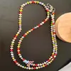 Ins Cuentas de Colores Lazo Niña Cadena Colgante de Cuentas Cadena Correa para Lanyard de Teléfono Móvil Bolsa Larga Universal ccd