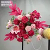 Fila de Flores para Boda Tamaño Grande Flor de Piso Decoración de Boda Producto Terminado Decoración Escenario T-escenario Área de Recepción Flores Guía