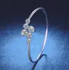 Pulsera de Moissanita Estilo Ins de Moda Transfronteriza para Mujer 1.8 Quilates Elástica Alto Sentido de Lujo Moda Burbuja de la Suerte Pulsera de Plata