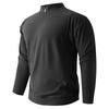 Amazon Comércio Exterior Masculino Cor Sólida Casual Térmica Dupla Face Gola Redonda Zíper Pequeno Manga Longa Camiseta Roupa Íntima Térmica