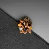 Anillo de Piedra Natural Estilo Étnico Popular Serie Multicolor Cuentas de Grava Anillo Hueco Estilo Bohemio Cuentas de Arroz