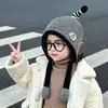 Gorro de Punto Versátil para Bebé Otoño e Invierno, Lindo Gorro de Lana de Unicornio para Niños y Niñas, Gorro Cálido con Protección para las Orejas, Dibujo Animado Súper Lindo
