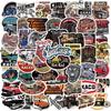 50 folhas/set modificado retro clássico carro criativo graffiti adesivos DIY bagagem geladeira guitarra adesivos à prova d'água
