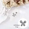 Accesorios para Arte de Uñas de Mariposa Plateada Lujo Ligero Moño Tridimensional Metal Alas de Mariposa Grande Adornos de Diamantes para Uñas Explosiones de Celebridad de Internet
