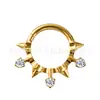 Piercing de Nariz com Espinho Inlaid de Zircônia de Titânio F136 Liga de Titânio G23 Joia Corporal Piercing Acessórios Quentes de Venda Transfronteiriça