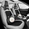Funda de Asiento de Coche Transfronteriza, Nuevo Cuero Seda Helada, Totalmente Cerrada, Transpirable, Resistente al Desgaste, Funda de Cojín de Asiento Universal para Coche de Cinco Plazas