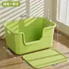 Caja de Arena para Gatos Extra Grande Antisalpicaduras Inodoro para Gatos a Prueba de Olores Caja de Arena para Gatos Enorme Arenero Abierto Compañero de Arena para Gatos
