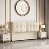 Se vende por separado: Cabecero acolchado suave respaldo separado tejido de nueva tecnología lujo ligero moderno tatami piso de madera maciza panel trasero de pie