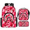 Mochila de tubarão transfronteiriça masculina e feminina, mochila escolar para estudantes, esportes ao ar livre, montanhismo, viagem, lazer, moda, mochila