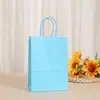 Cor sólida em estoque sacola de presente embalagem de doces joias cor de papel kraft branco papel colorido bolsa de mão sacola de presente sacola de compras